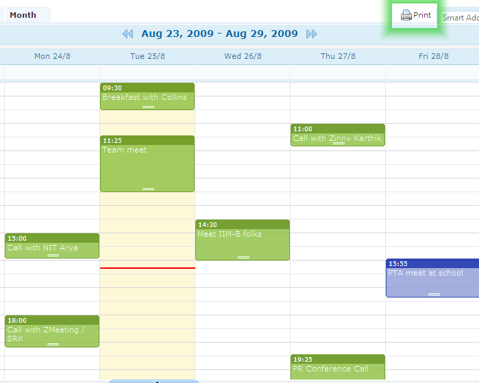 New in Zoho Calendar Print View and Free/Busy Zoho Blog